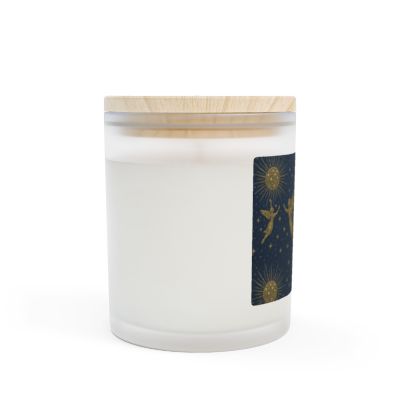 Celestial Frosted Glass Candle, 11oz | Decorative Candle, Home Decor, Relaxation Gift, Unique Candle, Cozy Ambiance