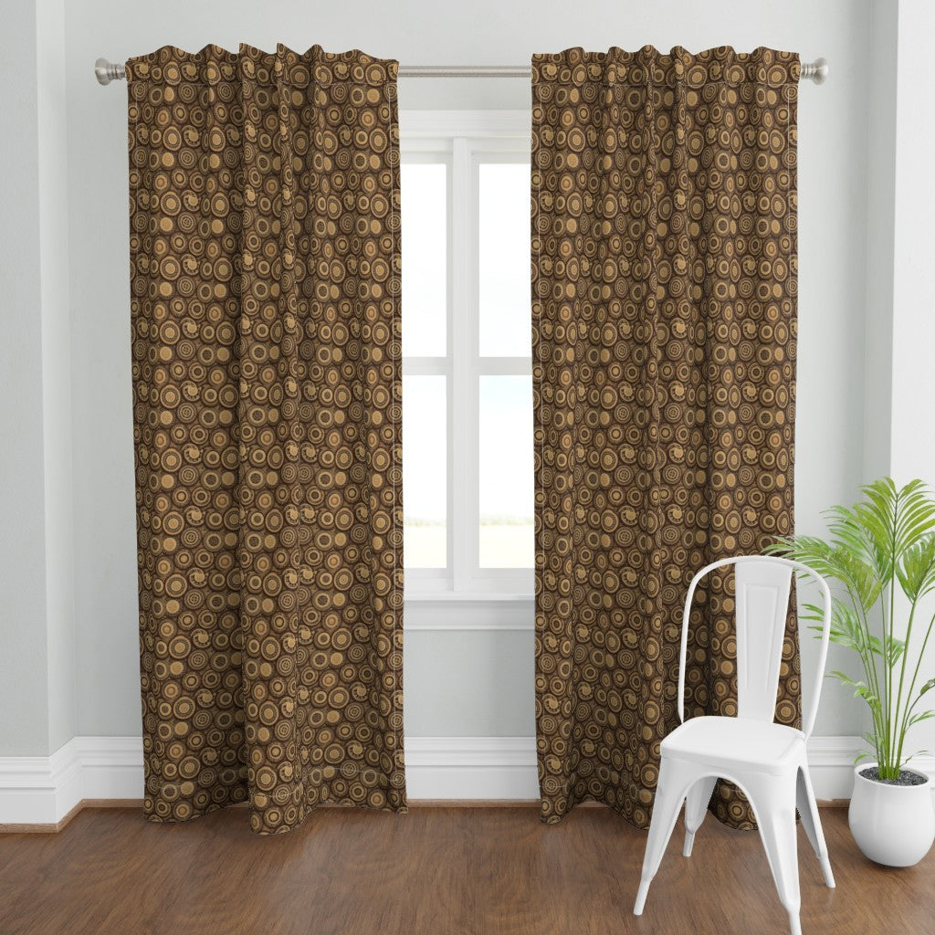 Curtain in Woven Heritage Tribal Basket Texture Pattern