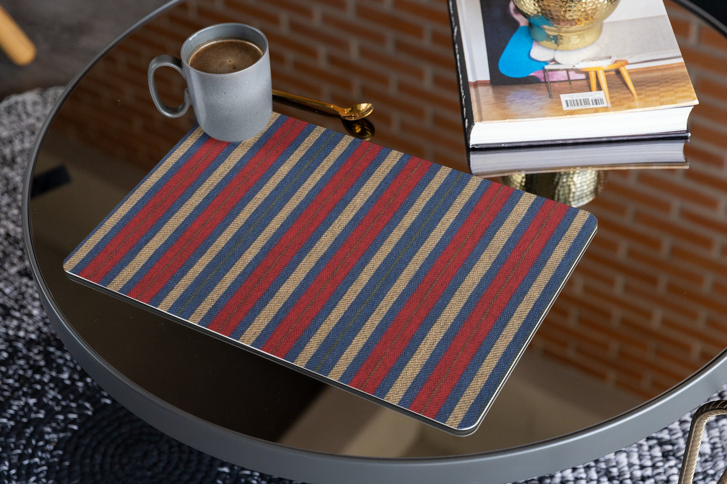 Vibrant Striped Placemat, Table Decor, Dining Table Runner, Kitchen Accessory, Picnic Essential, Holiday Table Setting