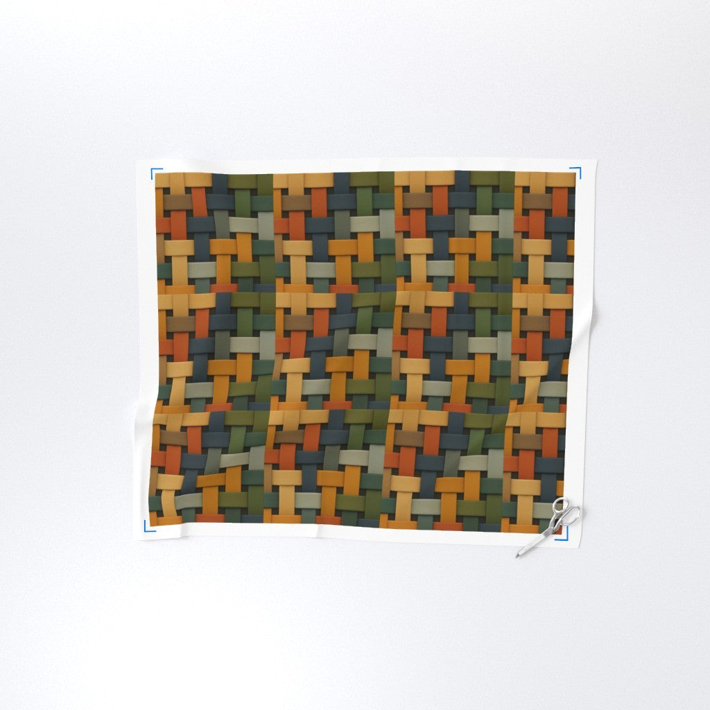 Fabric in Colorful Woven Texture Square