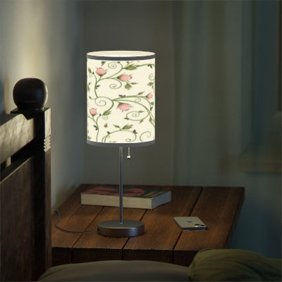 Floral Table Lamp, Elegant Bedroom Decor, Nightstand Light, Home Lighting, Gift for Her, Modern Home Accent