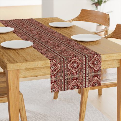 Red & Cream Persian Rug Pattern
