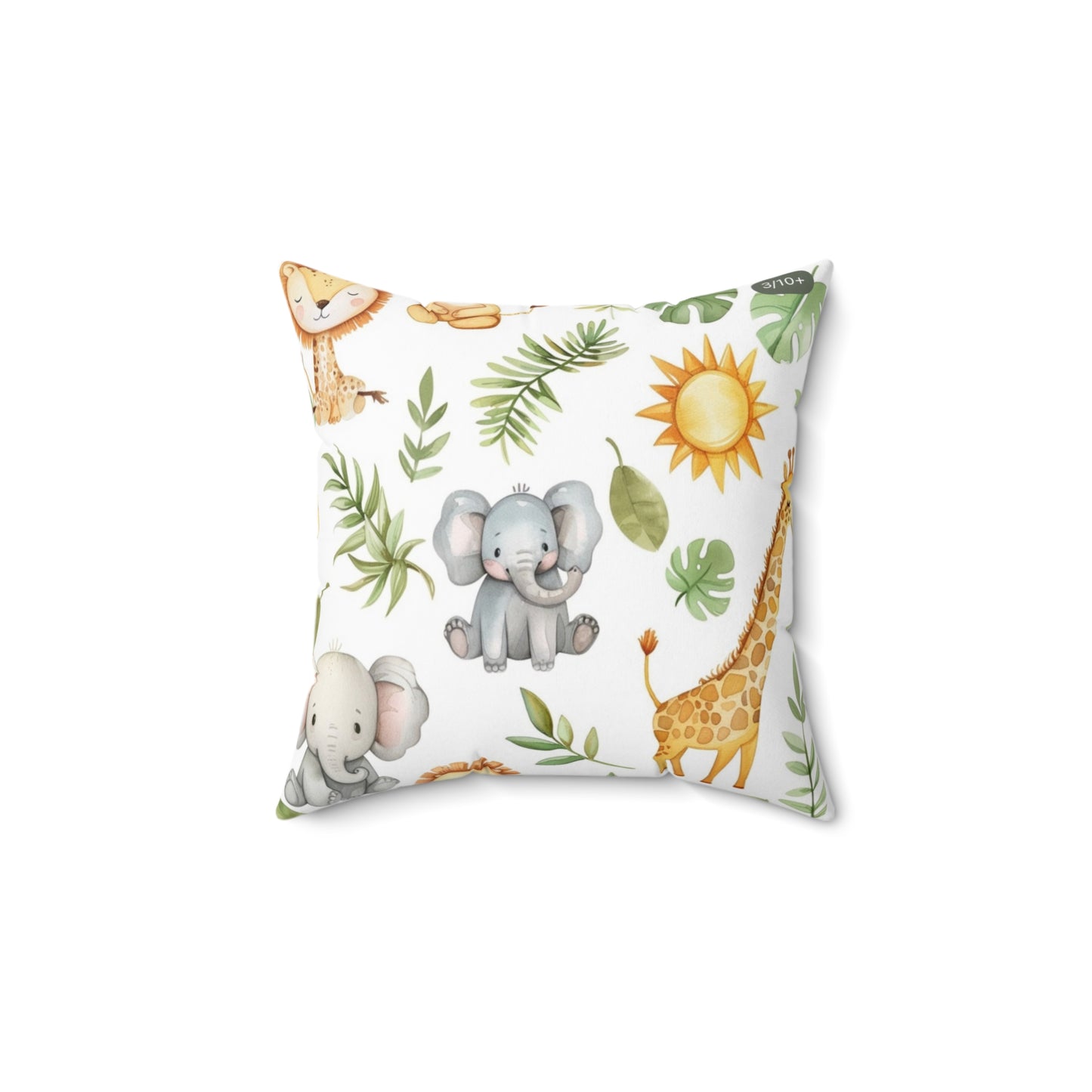 Adorable Animal Print Pillow, Nursery Decor, Kids Room Accent, Gift for Baby Shower, Playroom Cushion, Soft Decorative Pillow