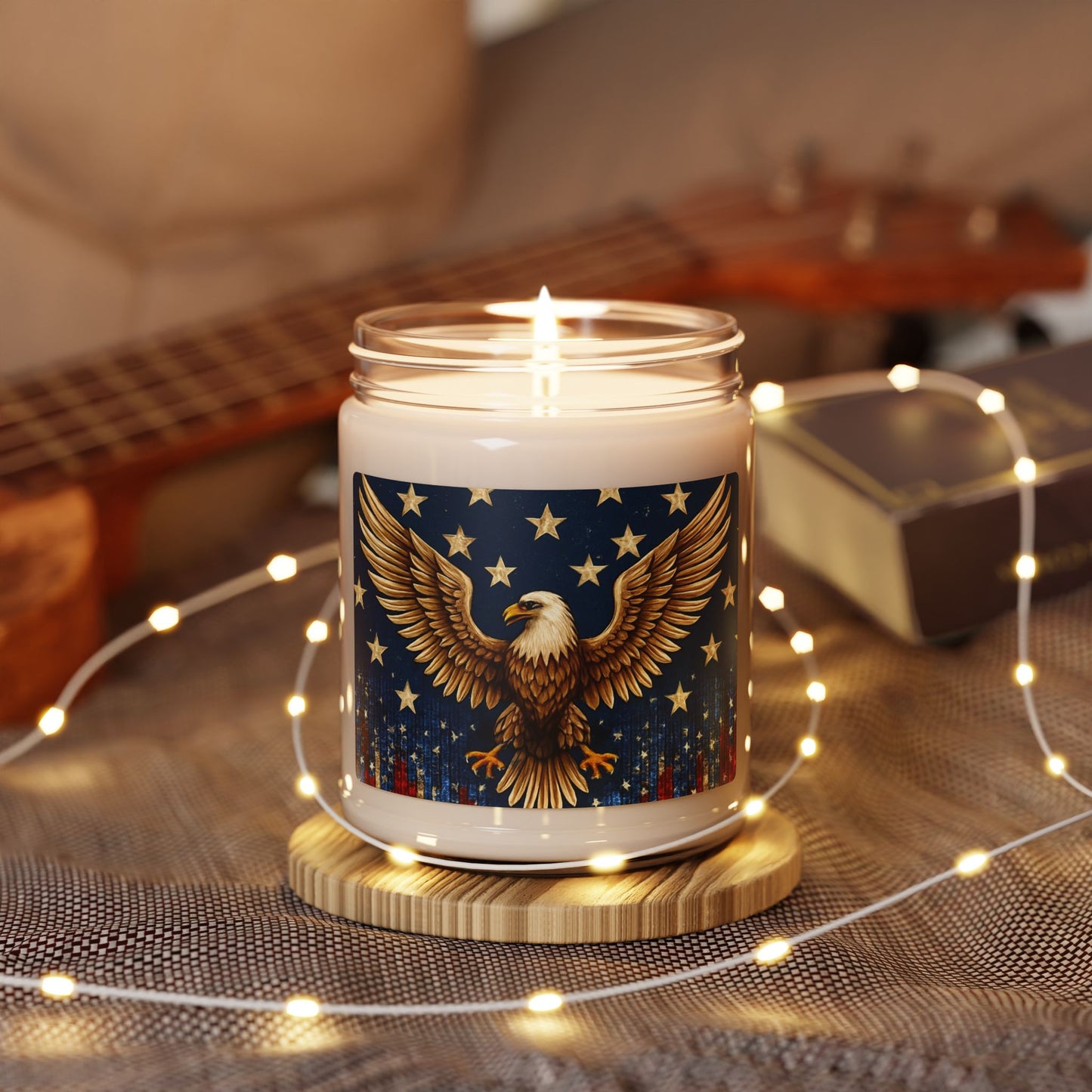 Patriotic Eagle Scented Candle | 9oz Soy Wax | Home Decor, Gift for Independence Day, Relaxation, Front Porch, Aromatherapy