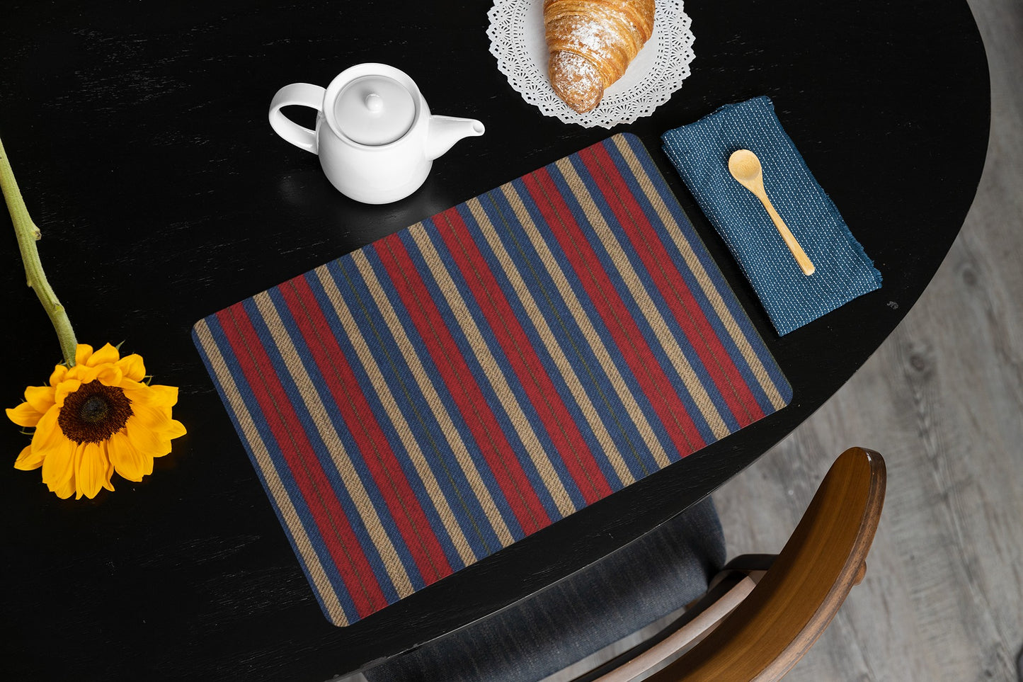 Vibrant Striped Placemat, Table Decor, Dining Table Runner, Kitchen Accessory, Picnic Essential, Holiday Table Setting