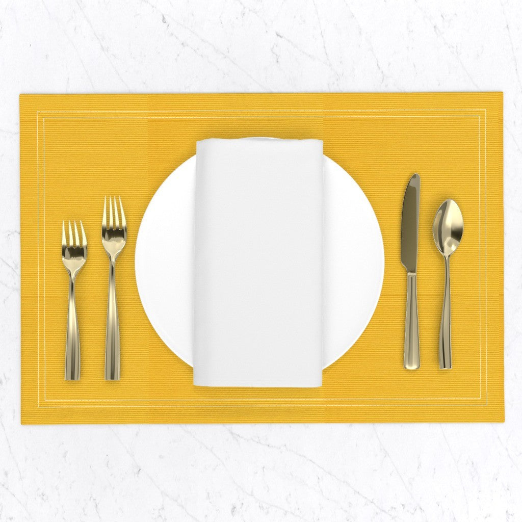 Placemat in Textured fabric -Mustard Gold