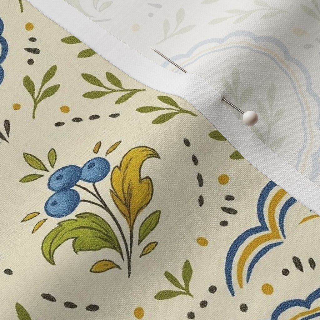 Fabric in Vintage Scandinavian Blueberry Medallion