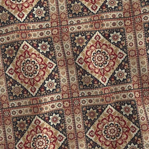 Persian Mosaic Medallion - Red Black Cream Pattern