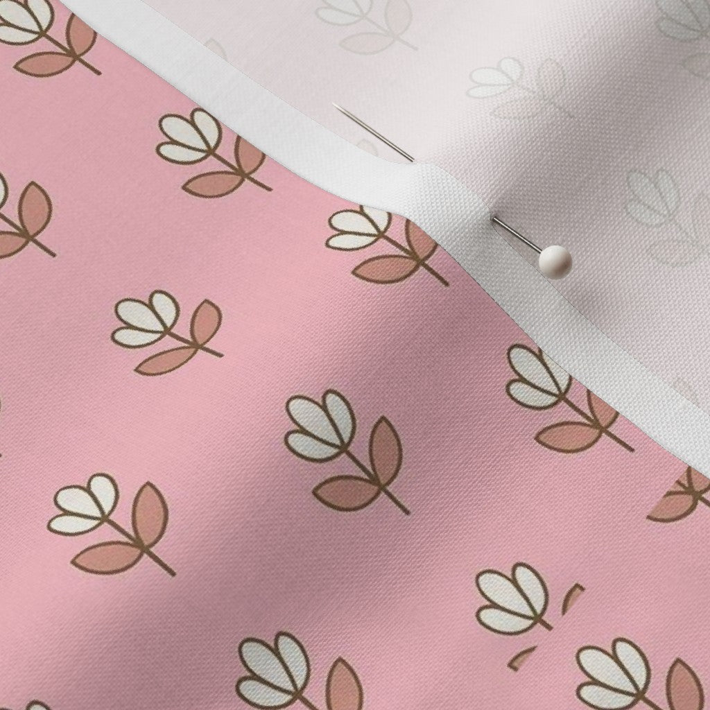 Fabric in Blush Pink Polka Dot Pattern