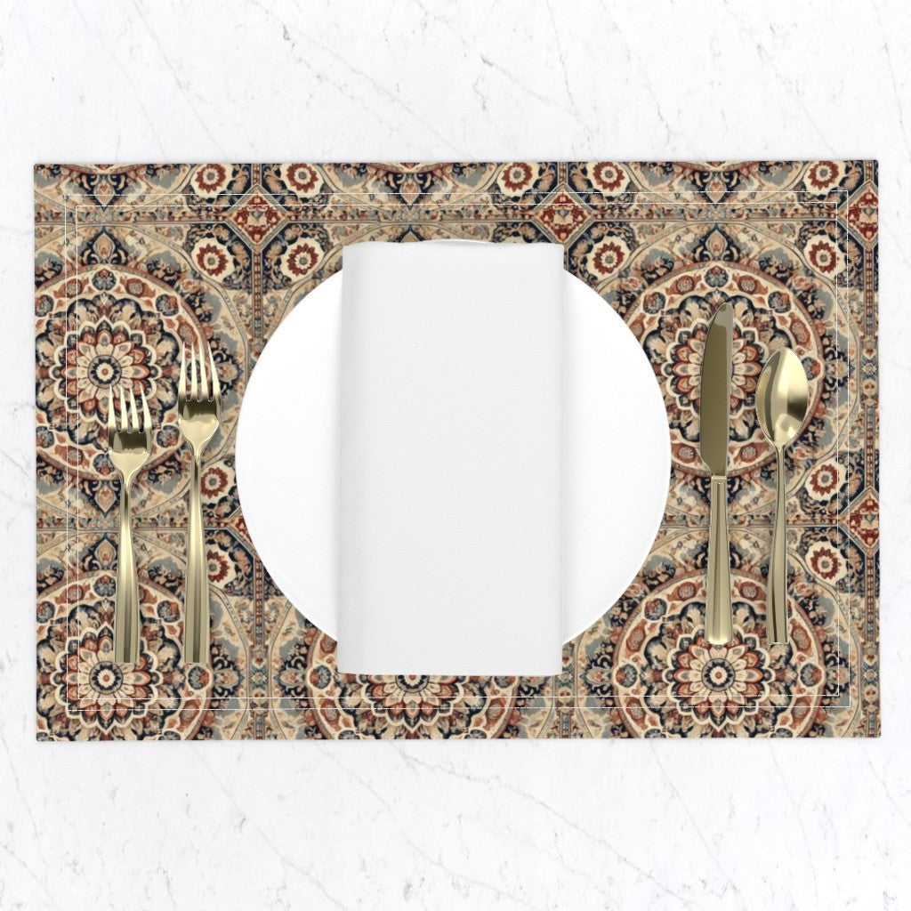 Placemat in Traditional Persian Carpet Design