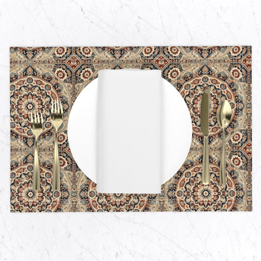Placemat in Traditional Persian Carpet Design