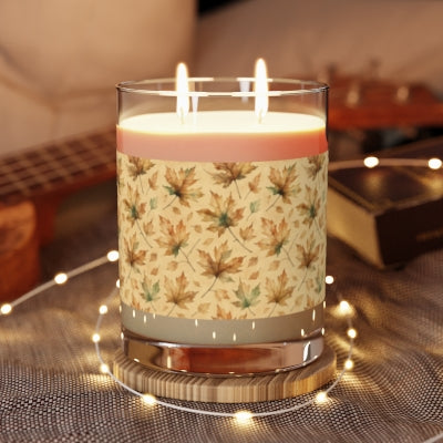 Autumn Leaves Scented Candle - Cozy Fall Decor, Relaxing Aromatherapy, Gift for Him/Her, Home Fragrance, Seasonal Candle