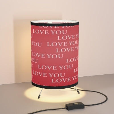 Romantic Tripod Lamp, Love You Shade, Gift for Couples, Bedroom Decor, Valentine's Day, Unique Home Accents, Modern Lighting
