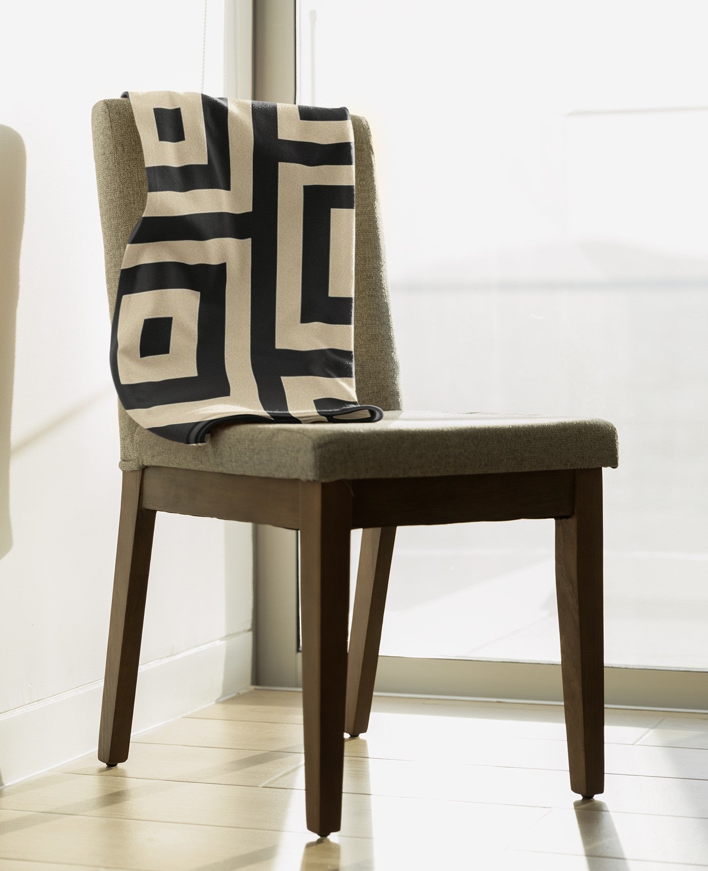 Modern Geometric Throw Blanket - Cozy Decor, Perfect for Home, Office, Gifting, Minimalist Style, Indoor Comfort
