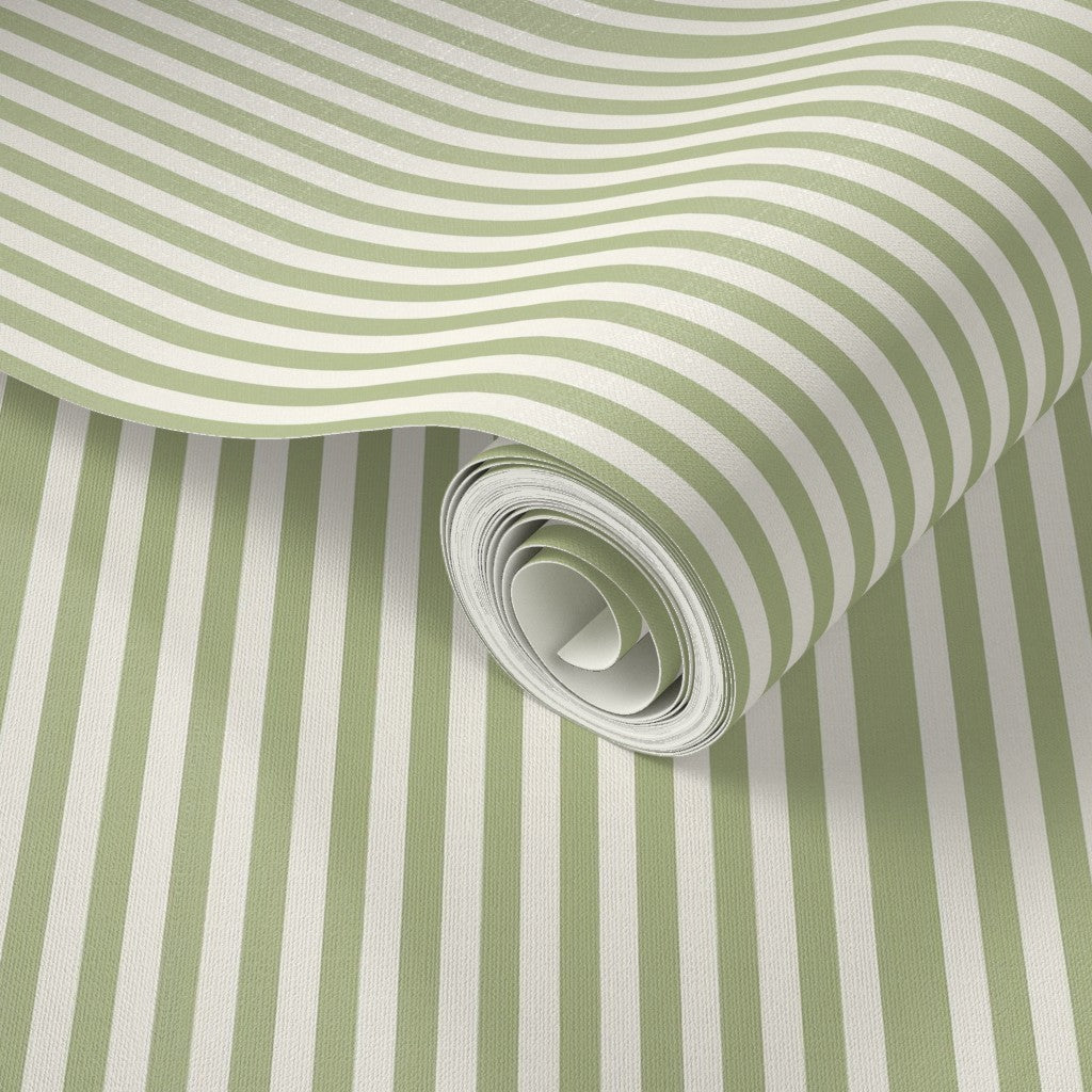 Thin Sage Stripes – Minimalist Neutral Stripe Pattern
