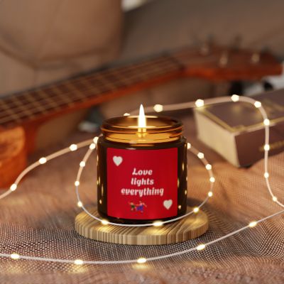 Scented Love Soy Candle, Romantic Gift, Home Decor, Valentine's Day, Aromatherapy