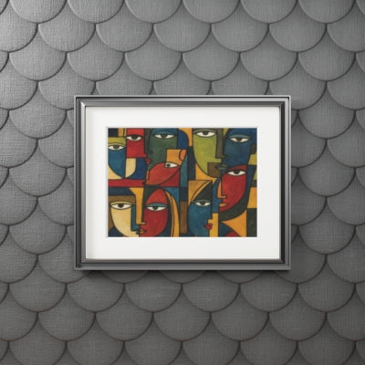 Vibrant Abstract Fine Art Prints (Passepartout Framed), Colorful Wall Decor, Home Art, Gift Ideas, Modern Art Collection, Gallery Wall