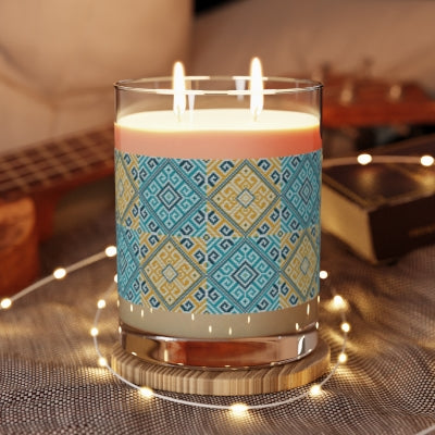 Bohemian Scented Candle - Full Glass, 11oz | Decorative Home Gift for Relaxation, Meditation, Aromatherapy, Home Decor, Party Favors