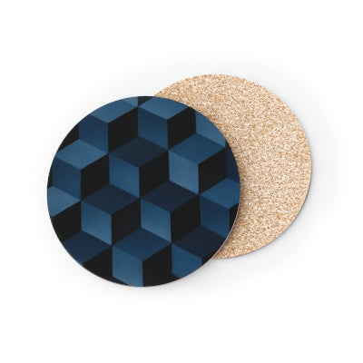 Stylish Geometric Coasters - Modern Home Decor, Unique Gifts, Drink Accessories, Coffee Table Style, Housewarming Essentials, Blue Patterns
