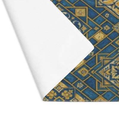 Elegant Blue & Gold Placemat | Modern Table Decor, Dining Accessories, Kitchen Decor, Gift for Hostess, Housewarming, Wedding Table Setting