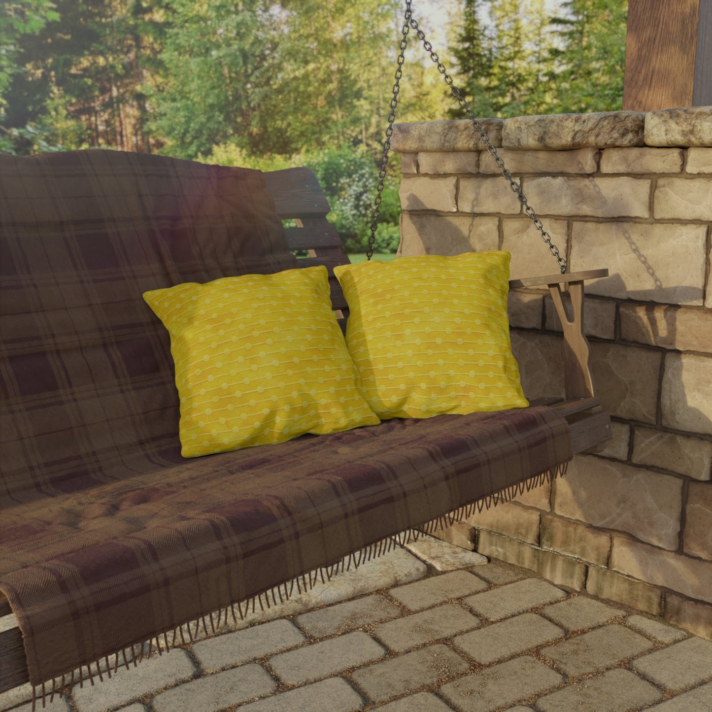 Vibrant Yellow Outdoor Pillows, Patio Decor, Garden Cushions, Summer Home Accessories, Bright Throw Pillows, Yellow Pillow