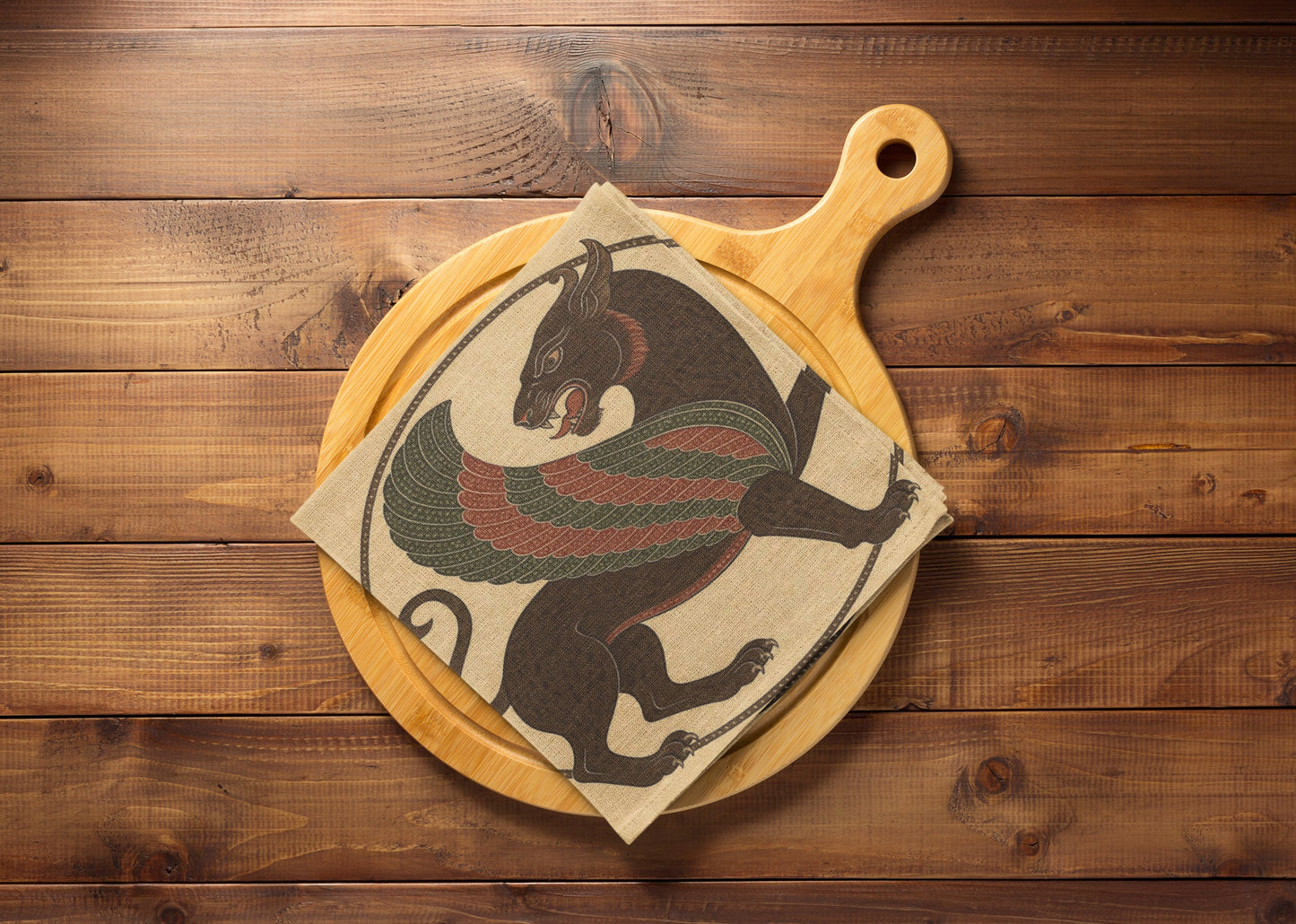 Artistic Gryphon Placemat, Bohemian Table Decor, Unique Dining Accessory, Gift for Home, Fantasy Themed Table Setting