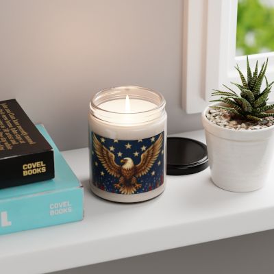 Patriotic Eagle Scented Candle | 9oz Soy Wax | Home Decor, Gift for Independence Day, Relaxation, Front Porch, Aromatherapy