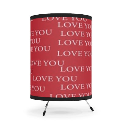 Romantic Tripod Lamp, Love You Shade, Gift for Couples, Bedroom Decor, Valentine's Day, Unique Home Accents, Modern Lighting