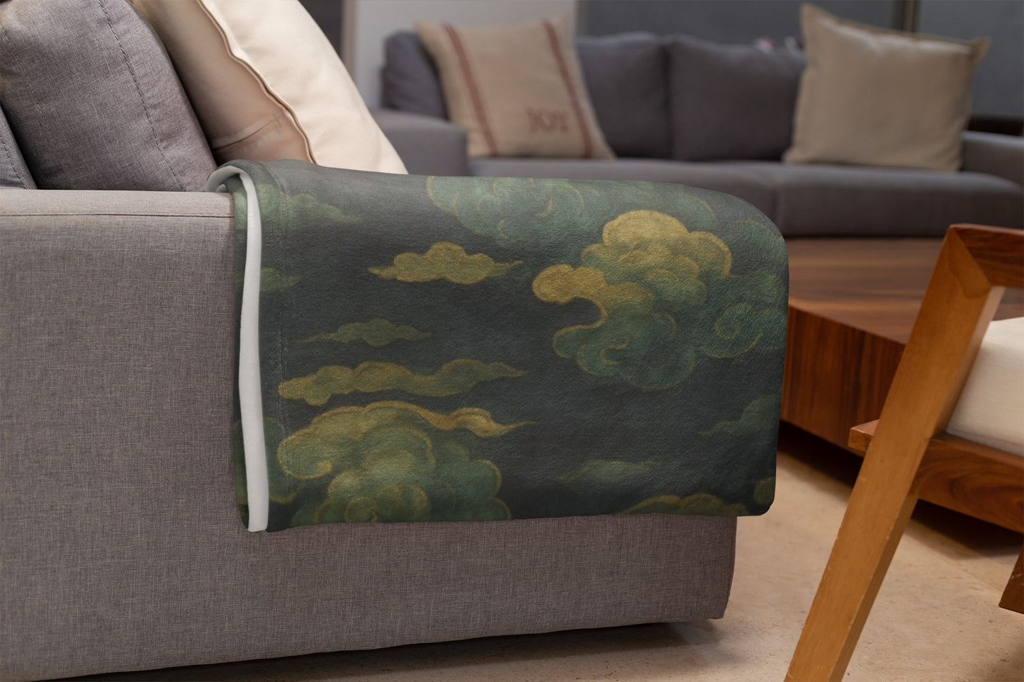 Serene Clouds Throw Blanket, Cozy Decorative Plaid, Home Comfort, Perfect Gift for Relaxation, Stylish Home Decor, Comfort for All Occasions