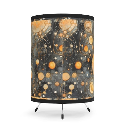 Cosmic Tripod Lamp, Artistic Lighting, Unique Home Decor, Planetary Shade, Modern Night Light