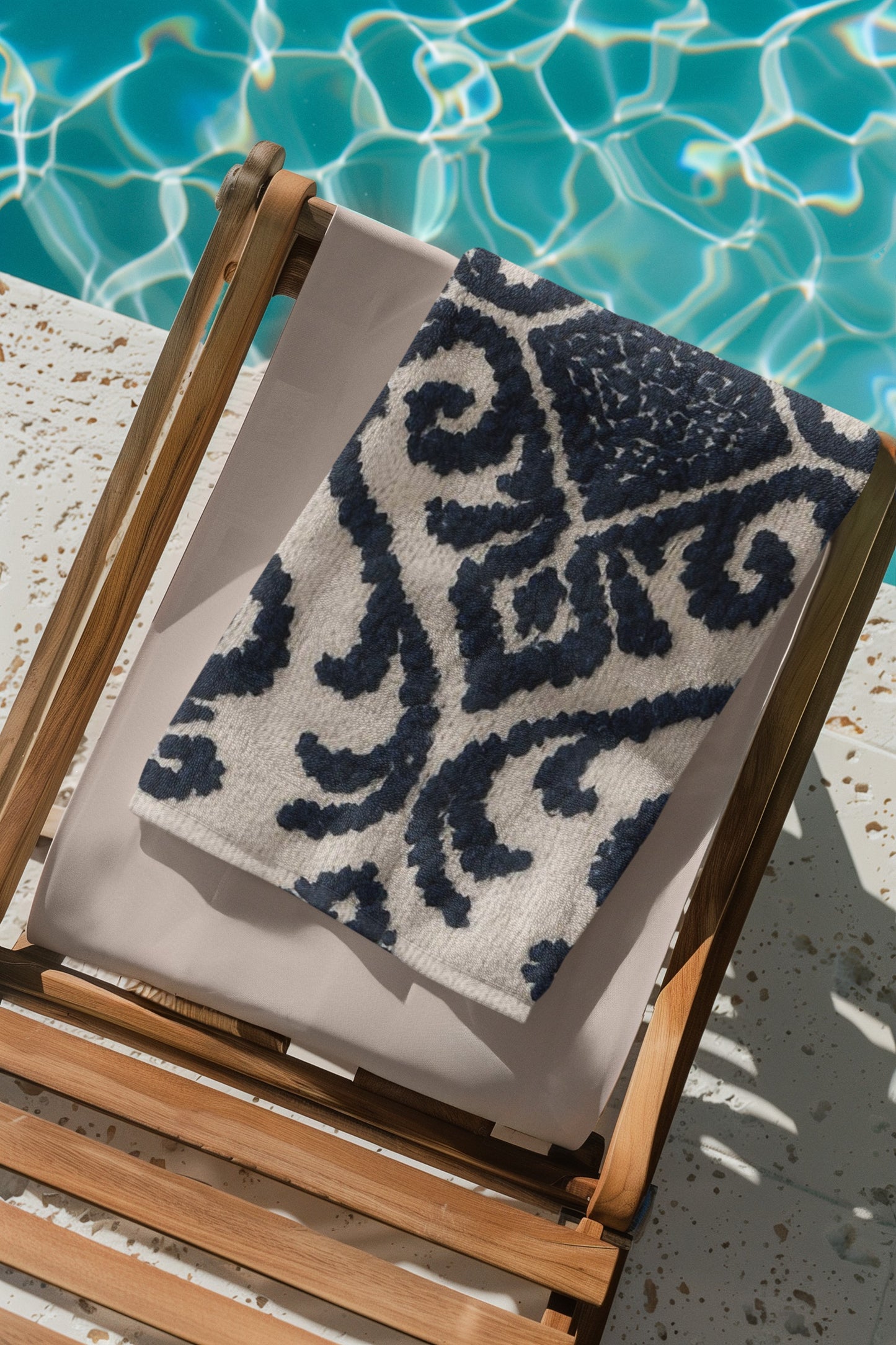 Elegant Nautical Beach Towel | Ideal for Summer, Pool Parties, Picnics, or Gifts | Coastal Home Decor, Beach Essentials