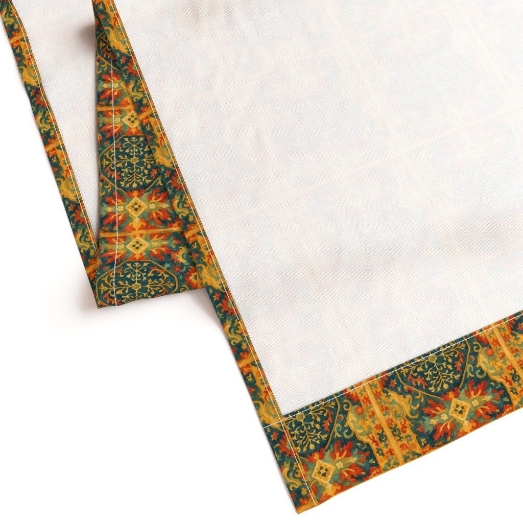 Curtain in Watercolor Persian Medallion Traditional Rug Art