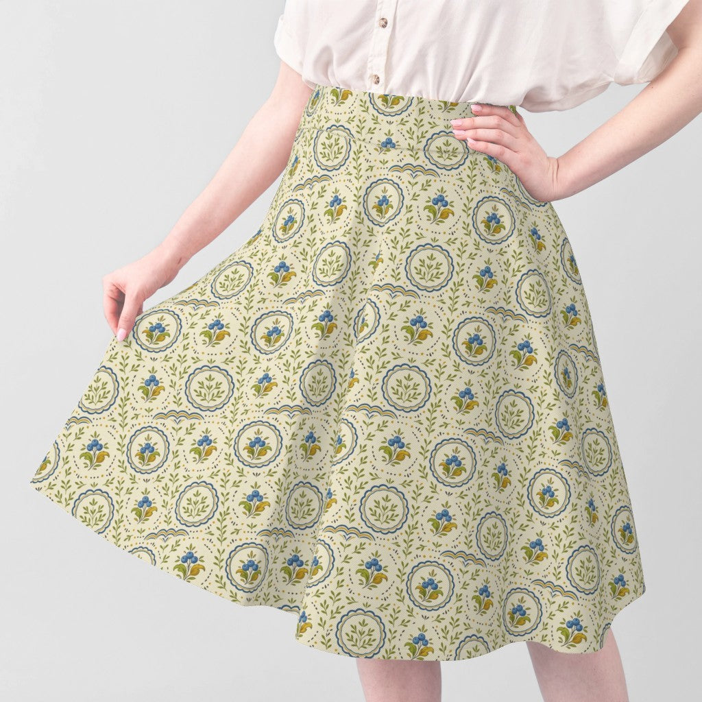 Fabric in Vintage Scandinavian Blueberry Medallion