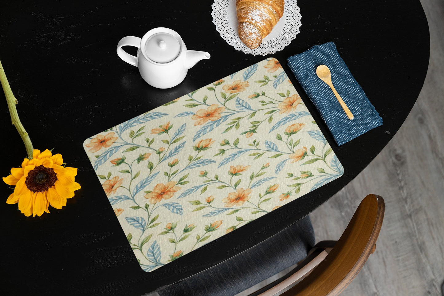 Floral Placemats for Dining | Table Decor, Kitchen Accessories, Gift for Housewarming, Summer Parties, Dinner Table