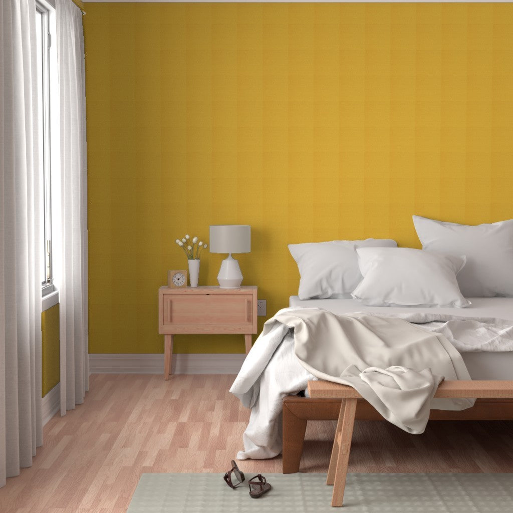 Golden Mustard Linen Texture – Solid Fabric Look