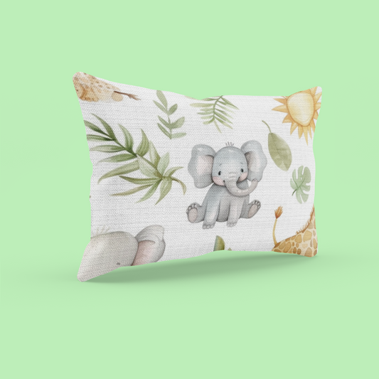 Adorable Animal Print Pillow, Nursery Decor, Kids Room Accent, Gift for Baby Shower, Playroom Cushion, Soft Decorative Pillow