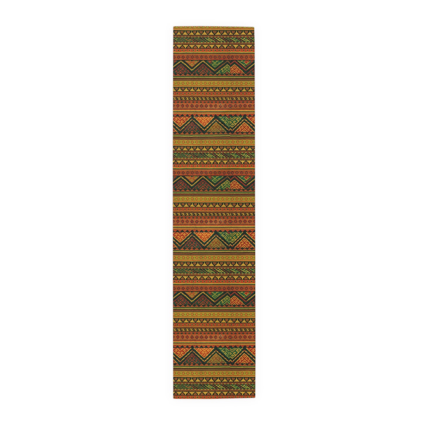 Bohemian Table Runner | Tribal Pattern Cotton Decor, Dining Table Piece, Rustic Home Accent, Boho Style Table Decor
