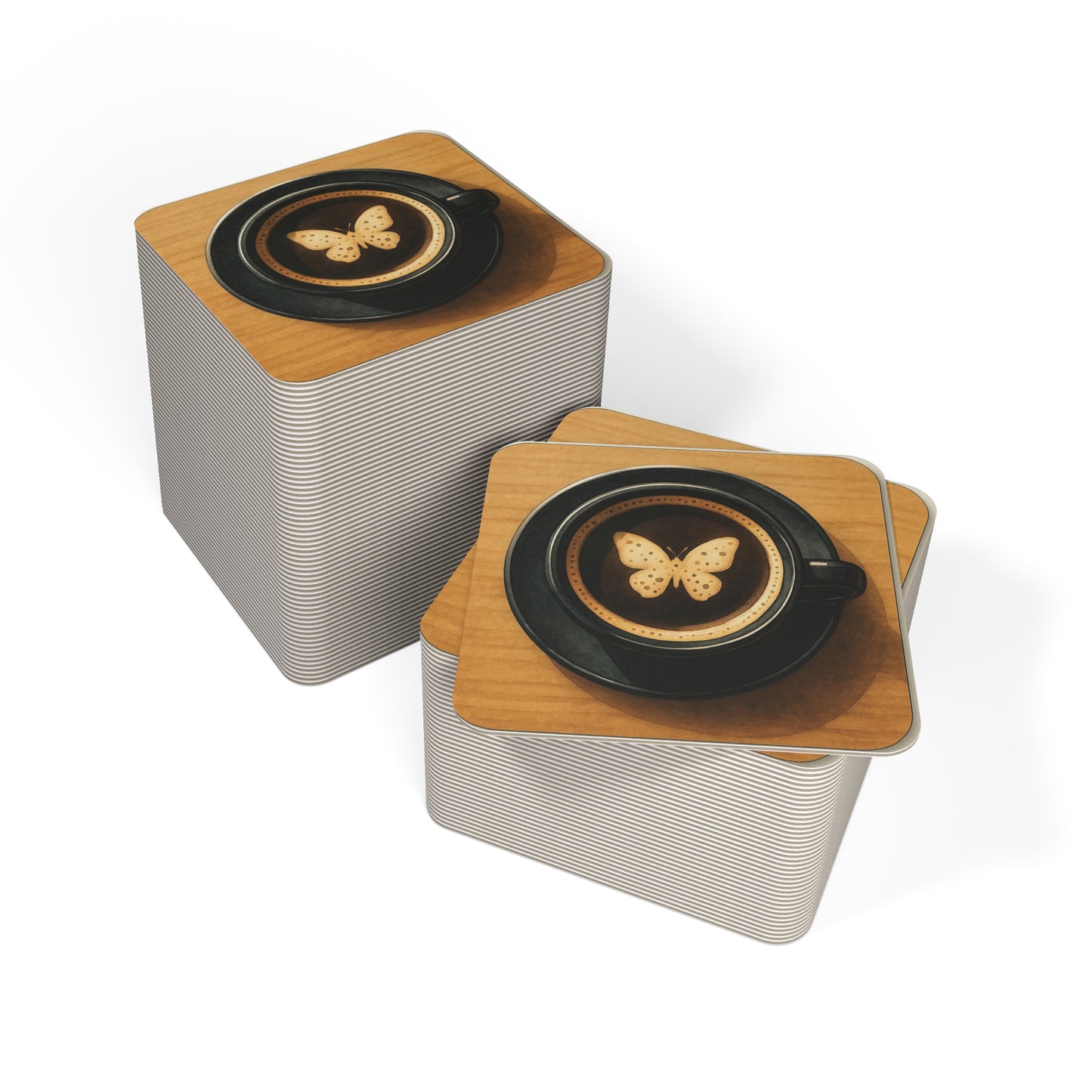 Butterfly Coffee Coasters Set of 50 or 100, Decorative Drink Coasters, Home & Kitchen, Gifts for Coffee Lovers, Butterfly Theme Decor