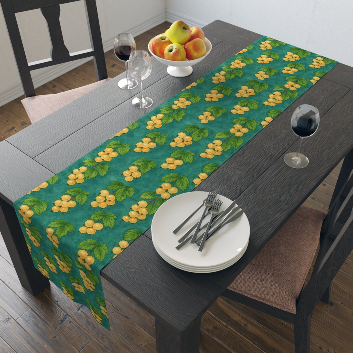 Vibrant Floral Table Runner, Cotton & Poly Decor, Spring Table Setting, Kitchen Home Decor, Wedding Hostess Gift, Summer Crafts