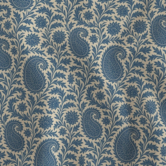 🌿 Classic Blue Paisley - Traditional Persian Inspired Pattern