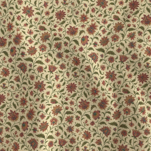 Ditsy Floral Beige Fabric
