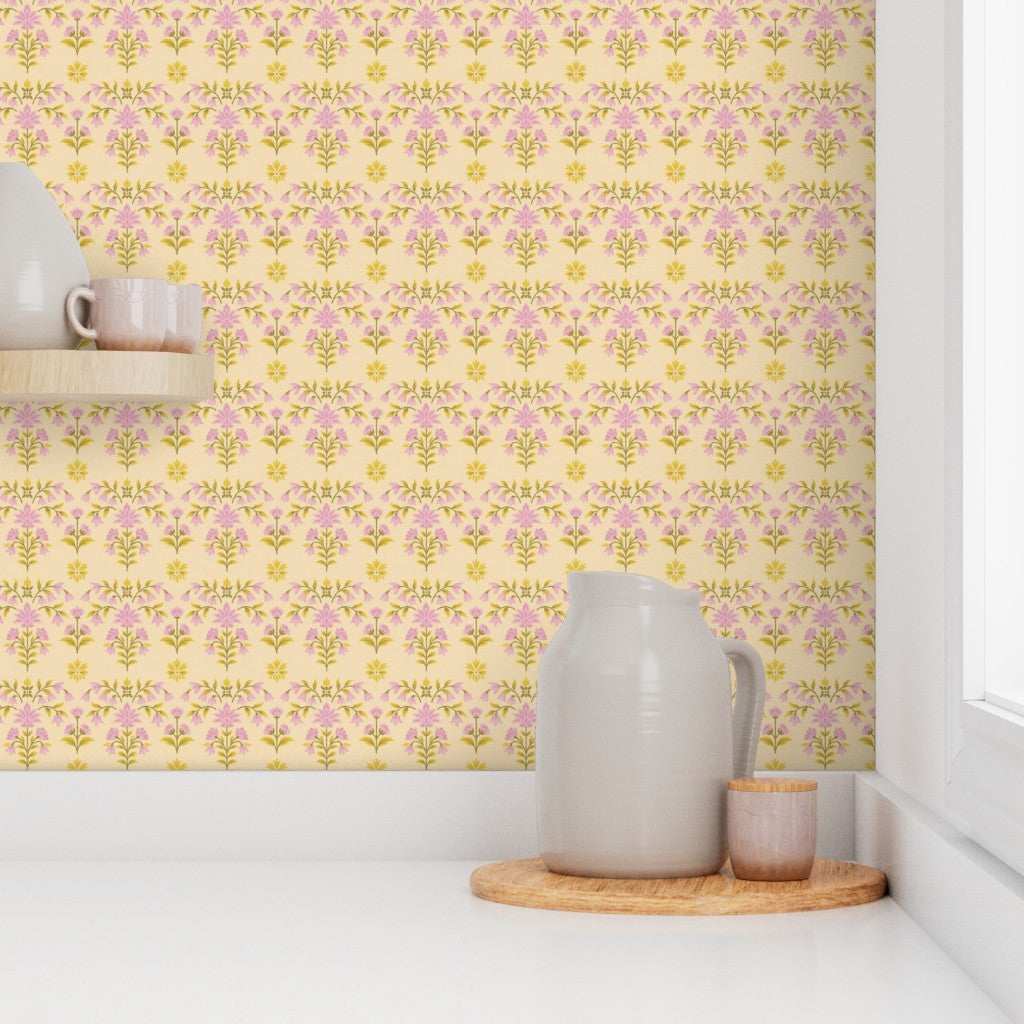 Vintage Lavender Garden – Soft Floral Repeat Pattern for Fabric & Wallpaper