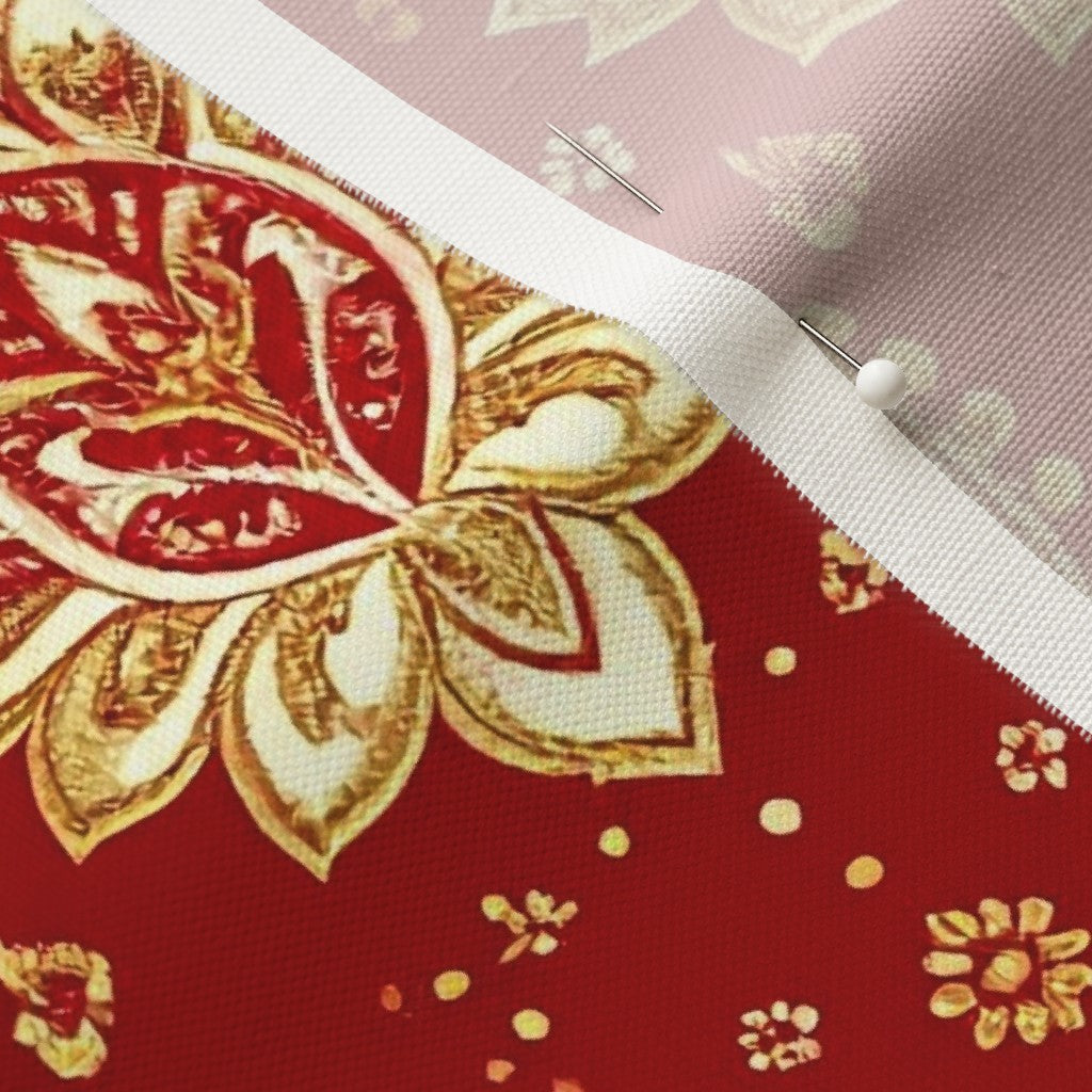 Placemat in Elegant Red Paisley Pattern