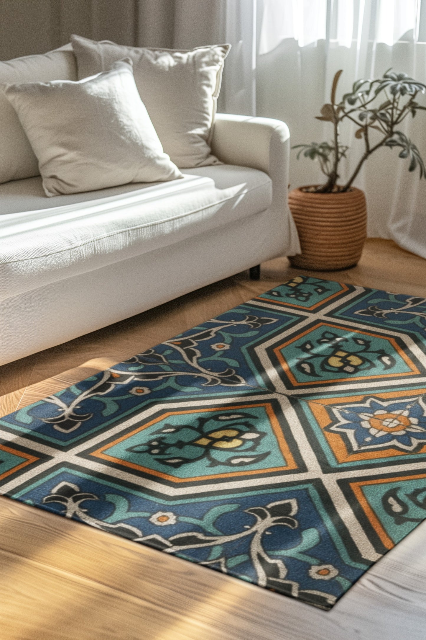 Stylish Outdoor Rug for Patios, Porch, and Garden | Boho Decor, Weather-Resistant, Festival Ready, Comfortable