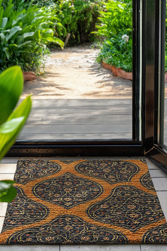 Elegant Bohemian Floor Mat, Non-Slip Mat, Entryway Rug, Indoor/Outdoor Decor, Home and Kitchen Accessory