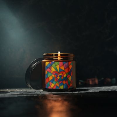 Vibrant Scented Soy Candle - Hand-Poured Aromatherapy Candle, Colorful Home Decor, Perfect Gift for Any Occasion, Relaxing Ambience
