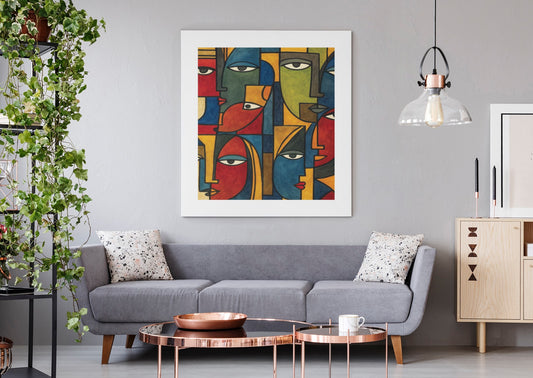 Vibrant Abstract Fine Art Prints (Passepartout Framed), Colorful Wall Decor, Home Art, Gift Ideas, Modern Art Collection, Gallery Wall