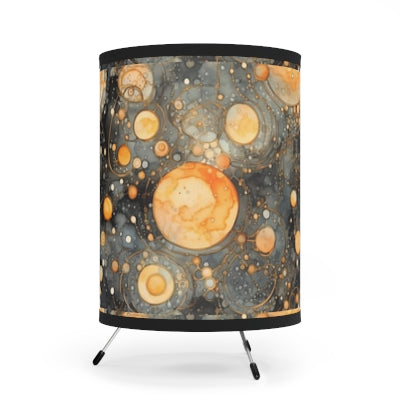 Cosmic Tripod Lamp, Artistic Lighting, Unique Home Decor, Planetary Shade, Modern Night Light
