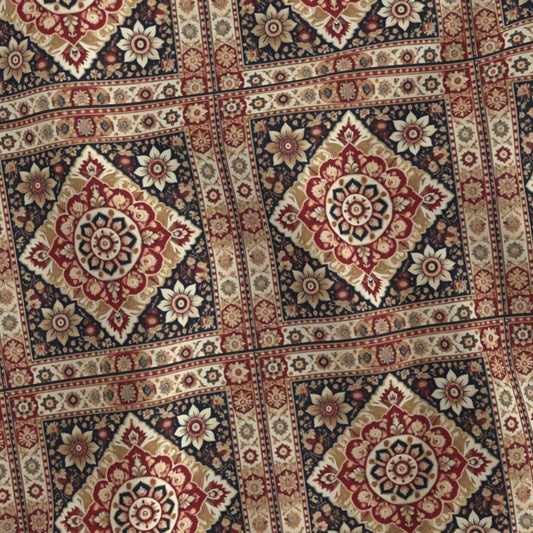 Persian Mosaic Medallion - Red Black Cream Pattern