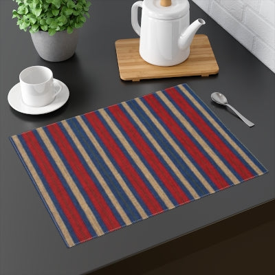 Vibrant Striped Placemat, Table Decor, Dining Table Runner, Kitchen Accessory, Picnic Essential, Holiday Table Setting